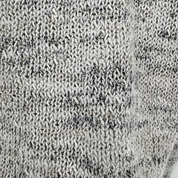 J Jill Sweater Womens Medium Gray Heathered V-Neck PureJill 3/4 Sleeve Pullover - Picture 5 of 8